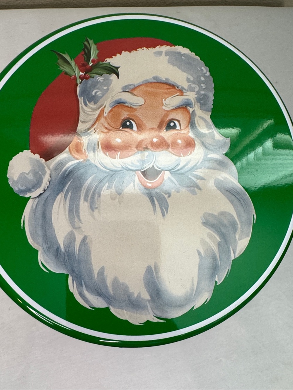 Festive Santa Face Wall Plaque - Green/Red
